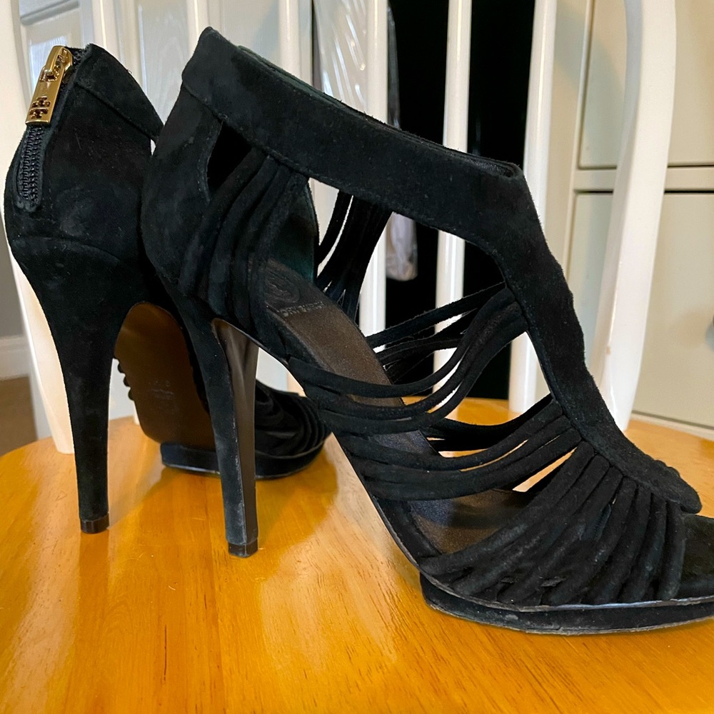 Suede Tory Burch heels